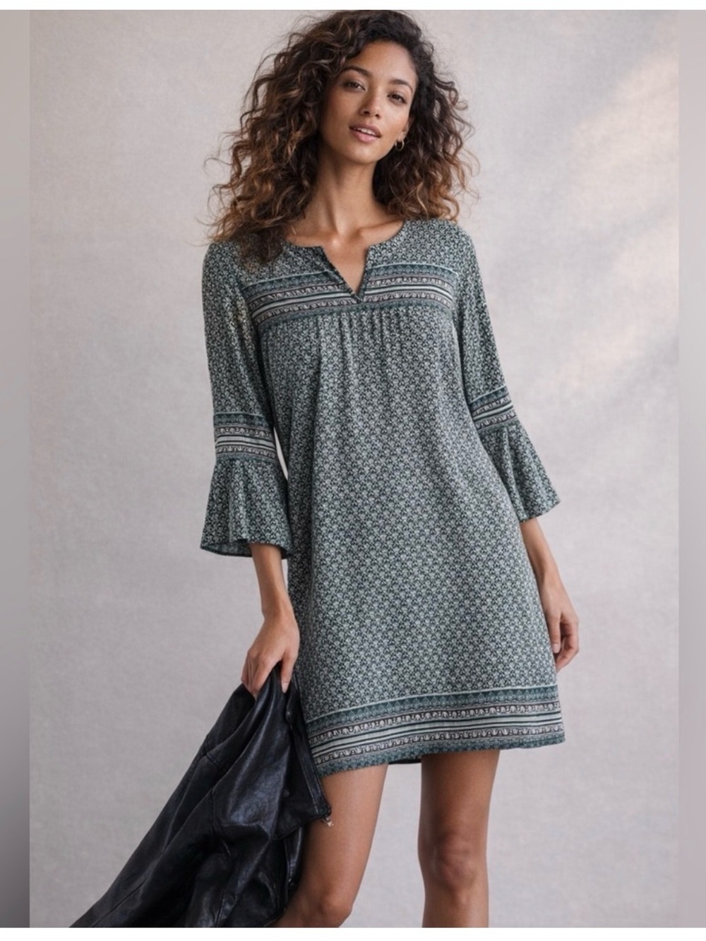 Madewell Green 100% Silk Starland Shift Dress Size XS